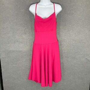 See You Monday Pink Dress Cowl Neck Anthropologie Party‎ Cocktail Flwoy Sz XL